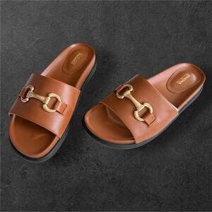 Sonoma Goods For Life® Tyrinn One Band Cognac Women's Sandals SZ/8